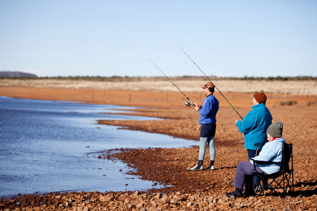 Fishing in central Tasmania